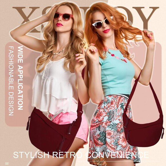 Retro-Inspired Crossbody Hobo Bag with Adjustable Strap - Stylish & Practical - Picture 8 of 8